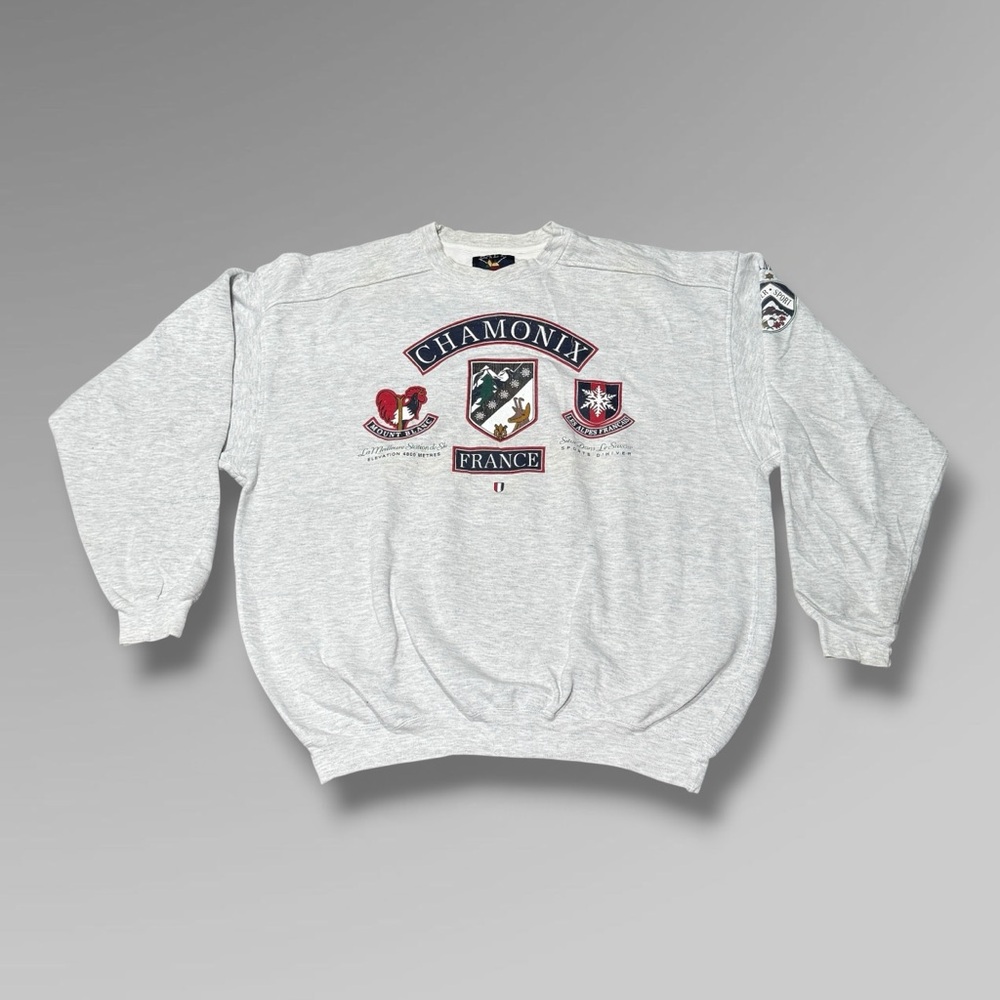Vintage 90s Chamonix France Crewneck Sweatshirt 🇫🇷